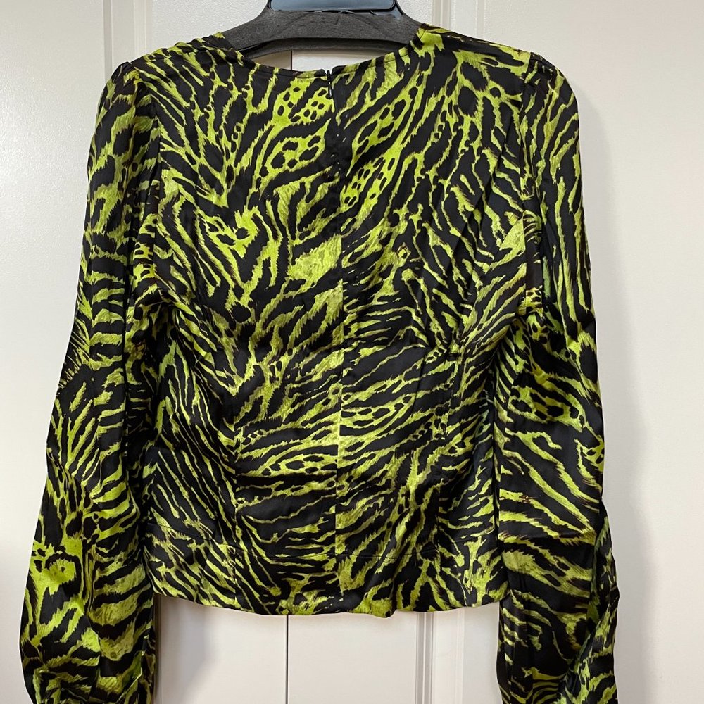Tiger-print Silk Blouse from GANNI - Picture 5 of 9